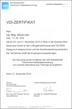 VDI Zertifikat
