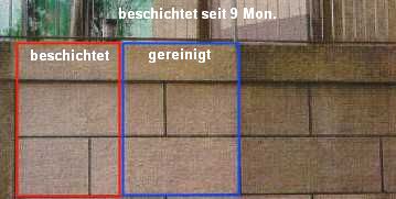 beschichtete Mauer